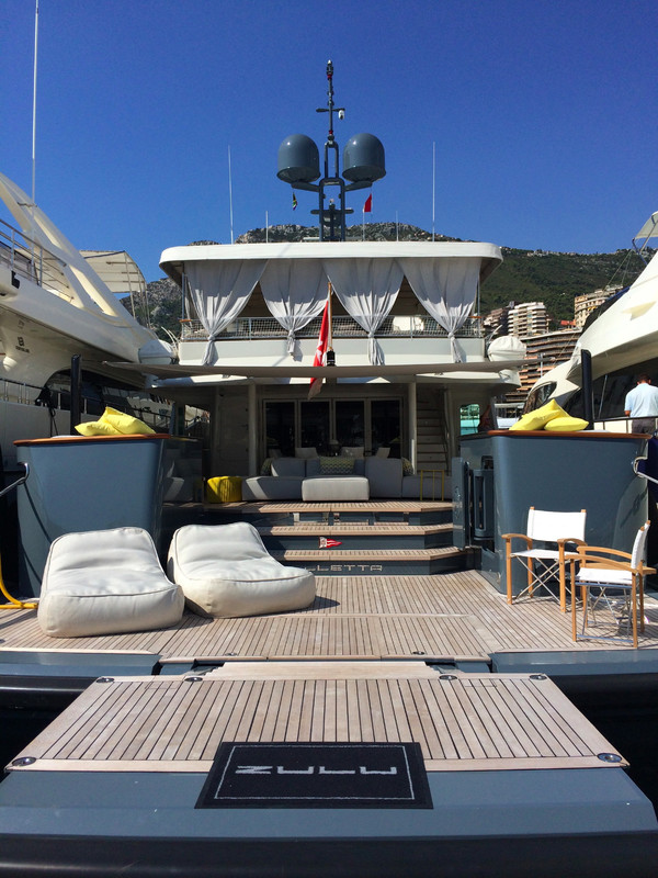 The back of a yacht; seriously!