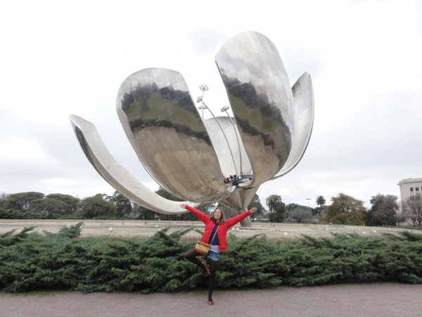 Hayley with her favourite sculpture