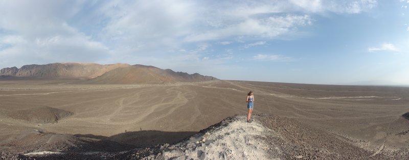 Panoramic of the Nazca desert