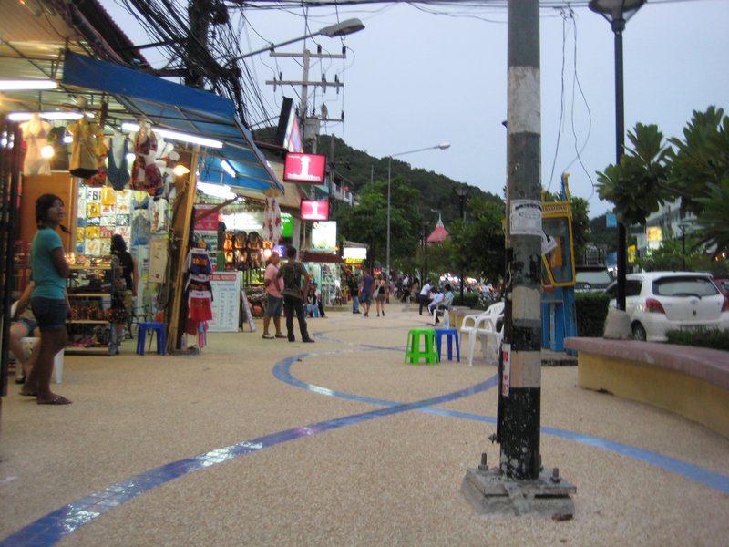 Ao Nang main street at night