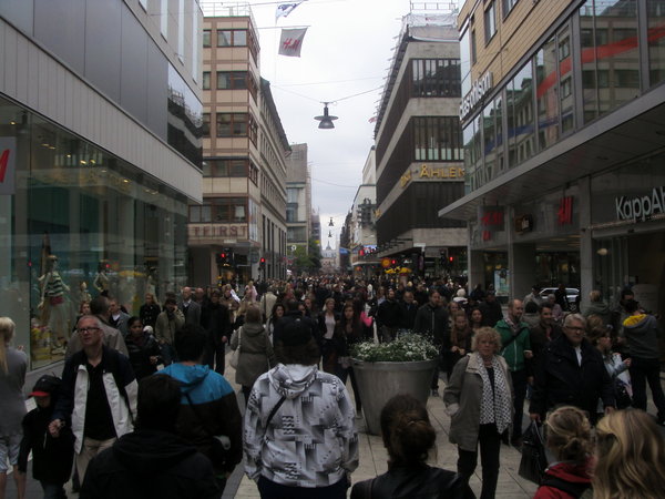 crowded Stockholm in summer time