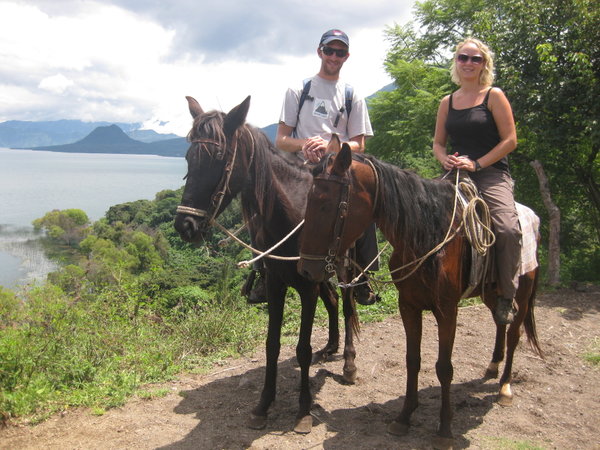 Horse riding at Lago de Atitlan