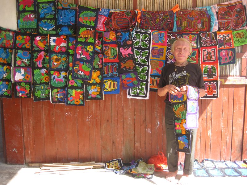 Albino Kuna who makes the textiles called 'molas'.