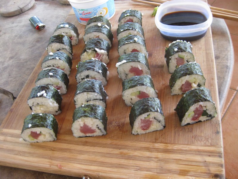 Fresh tuna and homemade sushi!