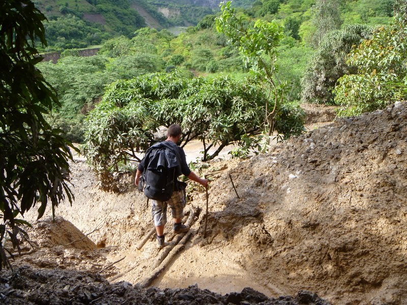 Antoine crossing part of the mudslide