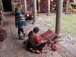 Local woman weaving