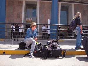 Aankomst in Cusco, Romel liet even op hem wachten...