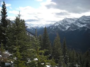 Rocky Mountains uitzicht van Hei Ling