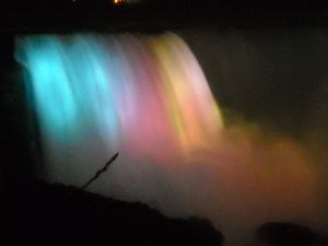 Horseshoe Falls bij nacht