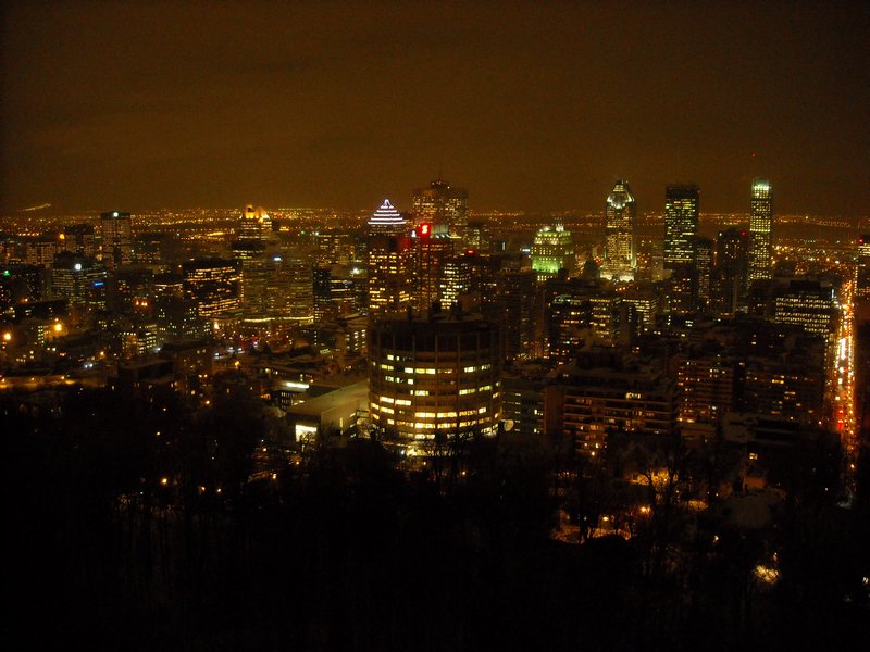 Montréal bij nacht vanaf Mont Royale