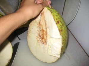 Half a breadfruit