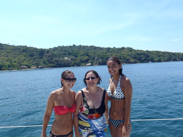 Mom, Becky, and I in Cayos