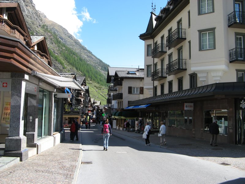 Main Street Zermatt.