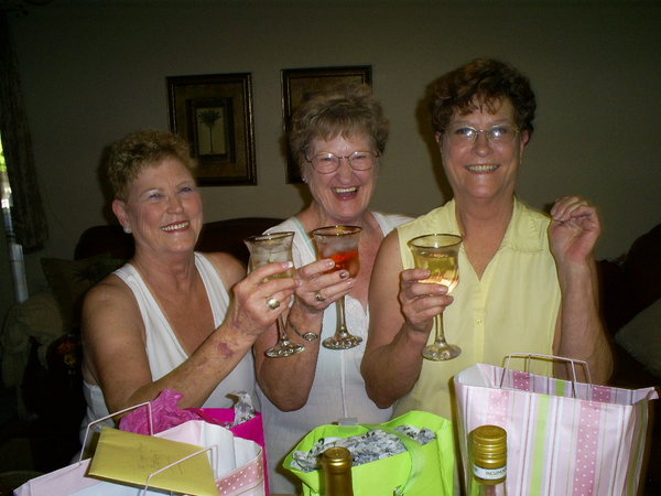 A toast to over-the-hill gals!