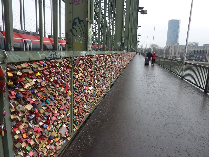 Love padlocks at the Hohenzollern Bridge