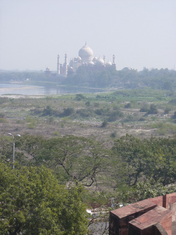 Taj Mahal seen from the Agra Fort