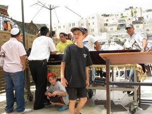 Searching for candy at the Kotel