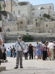 Waiting patiently at the Kotel