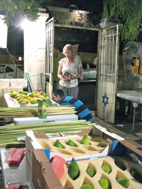 Shopping for Succoth lulav and etrog