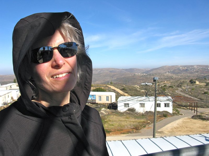 Aimee, on a tour to the West Bank town of Beth El - Luxory housing with a view