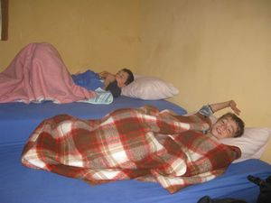 Boys waking on Kibbutz Lotan