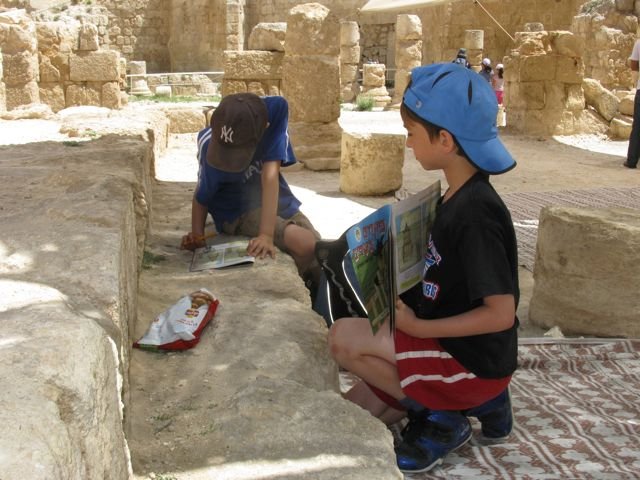 Boys doing Young Rangers program at ancient Herodian