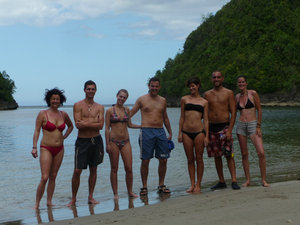 Naehe Sipalay - beim Sugar Beach - Andrea, Daniel, Saskia, Mario, Eva, Christian und ich