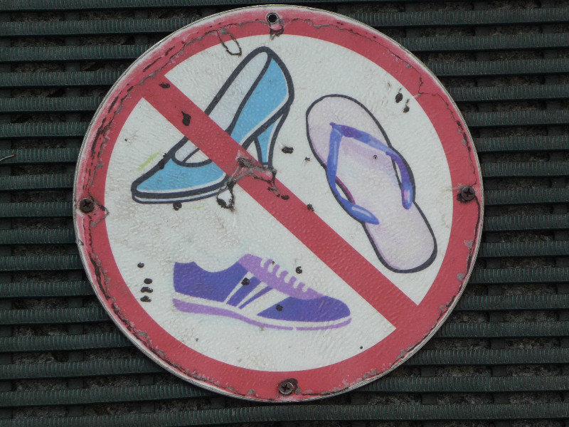 Singapur - keine Schuhe in der Moschee