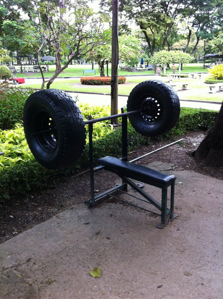 Tractor tire bench press