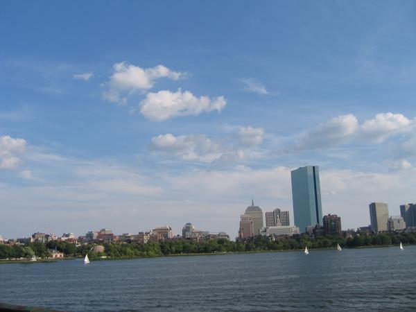 View of Boston from the river