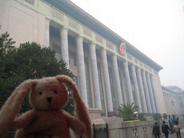 Bunny at the Great Hall of the People