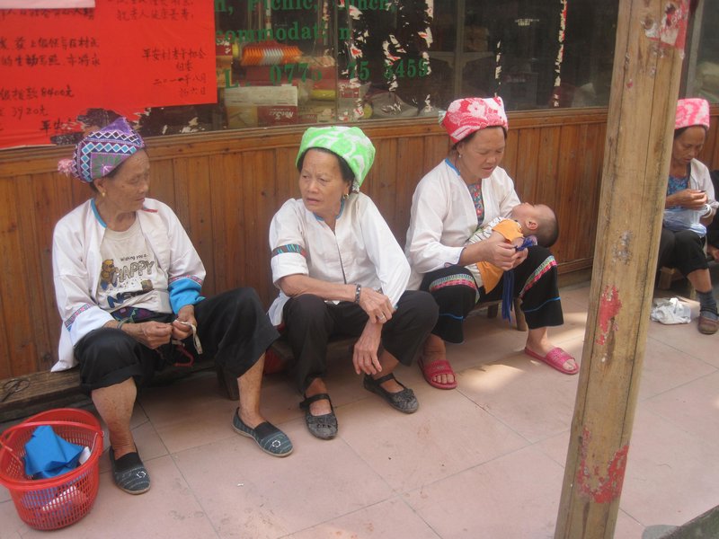 Ladies belonging to local ethnic group