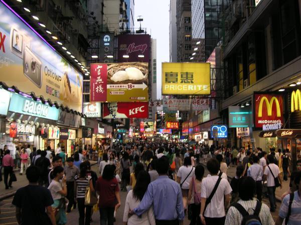 Busy Mong Kok street