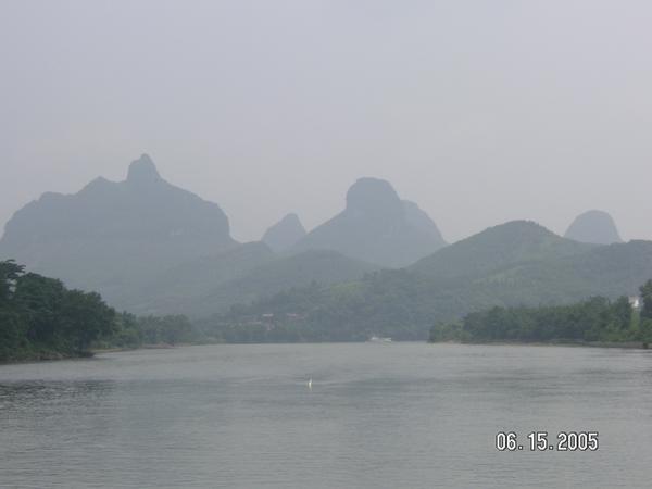 Peaks of Yangshuo in the distance