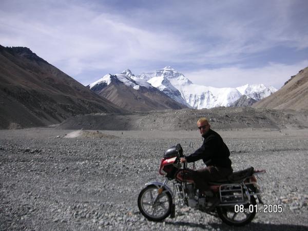 motorcycle riding at Mt. Everest