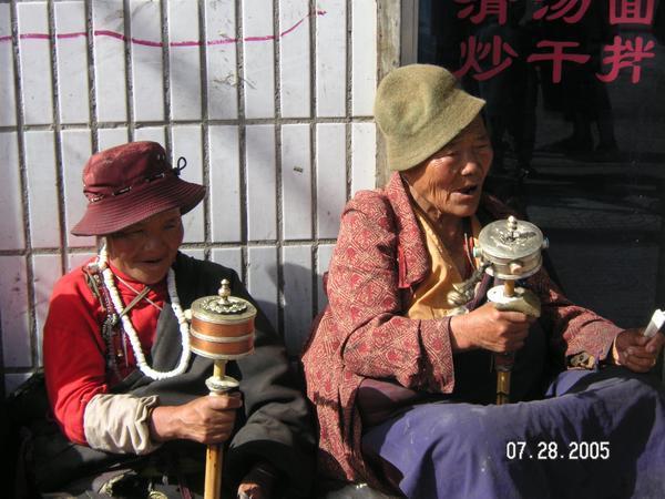 Tibetan ladies on the street