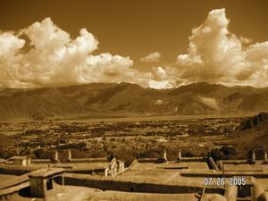 View of Lhasa from Drepung