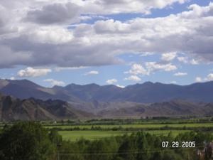 View of Shigatse from Monastery
