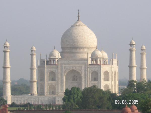 Taj Mahal from Shanti Lodge rooftop
