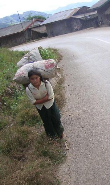 Girl on road