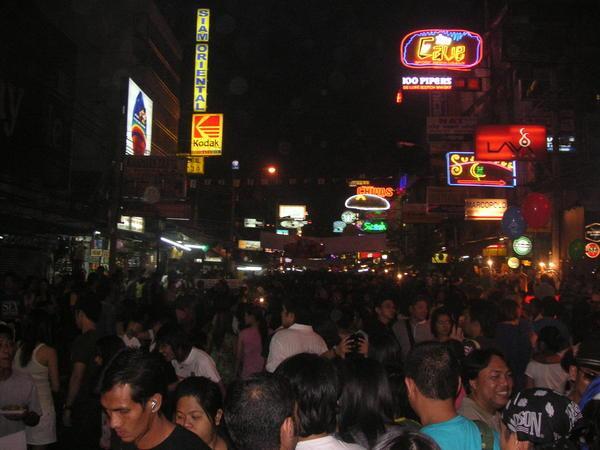 Revelers on Khao San Road