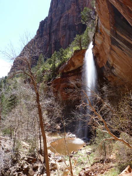 Zion - waterfall into the emerald pool