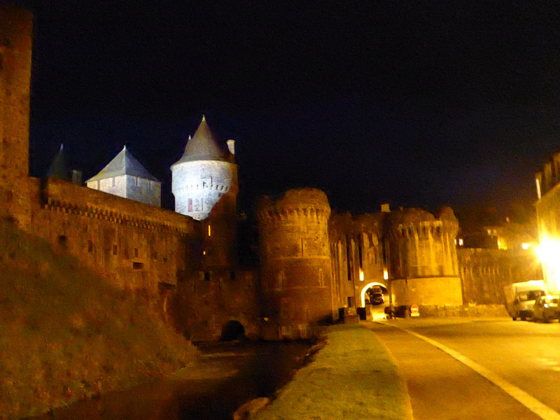 the castle lit up