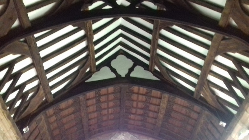 The intricate roof 