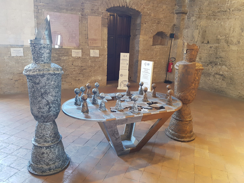 A chess set at Anagni 
