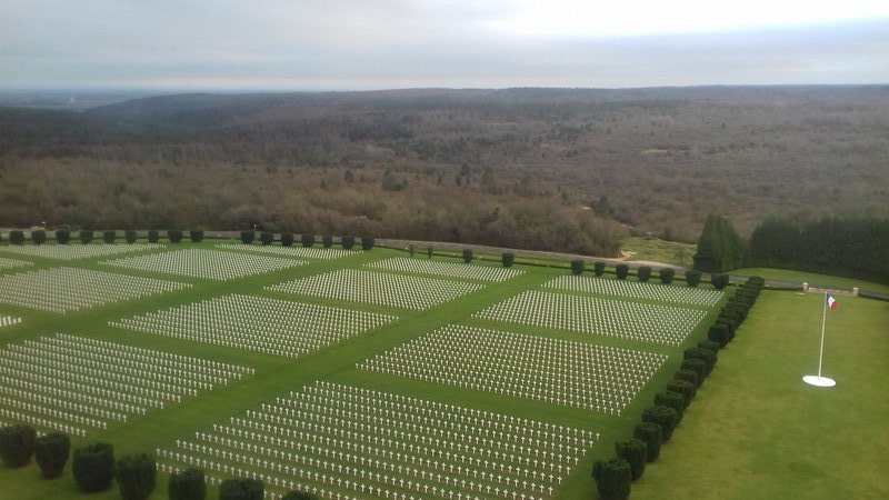 Just a small proportion of the graves to be seen from the top of the tower. 