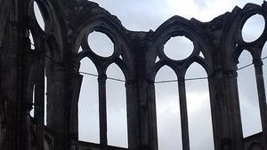 December sunlight through the abbaye window 