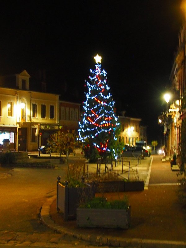 The village Christmas tree