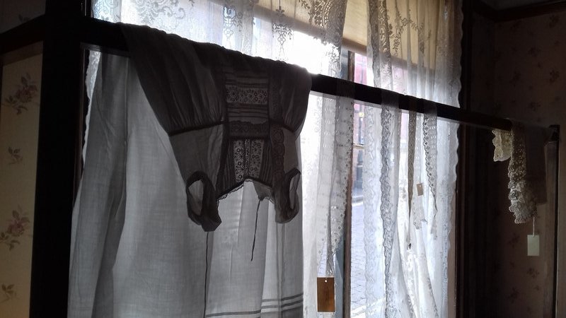 Lace curtains and lace clothing