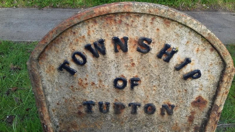 The township of Tupton _ I wonder what the cost of this milestone was 